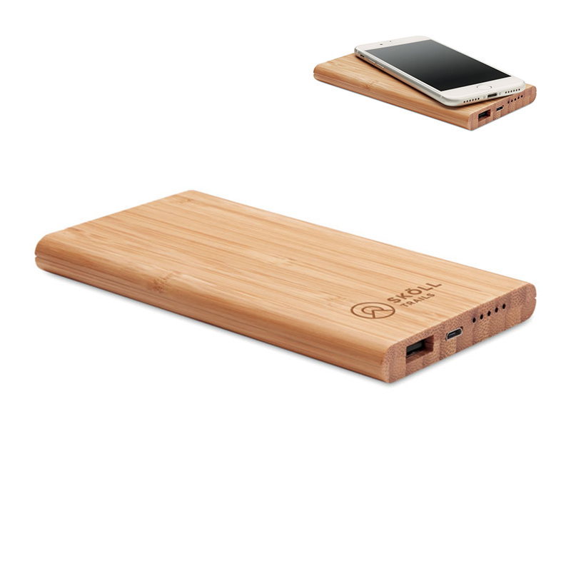 Bamboe powerbank XL