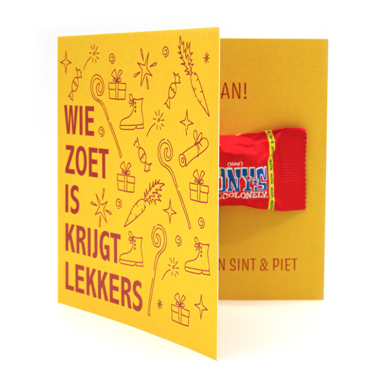 Sinterklaaskaart met Tiny Tony