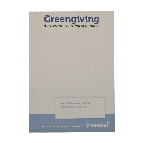 Verwisselbaar prototype Vertellen Veezel briefpapier | 90 gr./m2 | Eco relatiegeschenk - Greengiving.nl