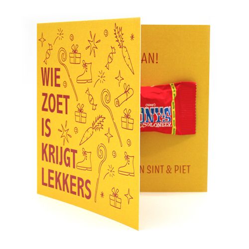 Sinterklaaskaart met Tiny Tony - Afbeelding 1