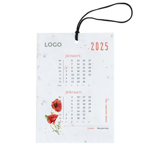 Kalender A6 groeipapier - Afbeelding 1